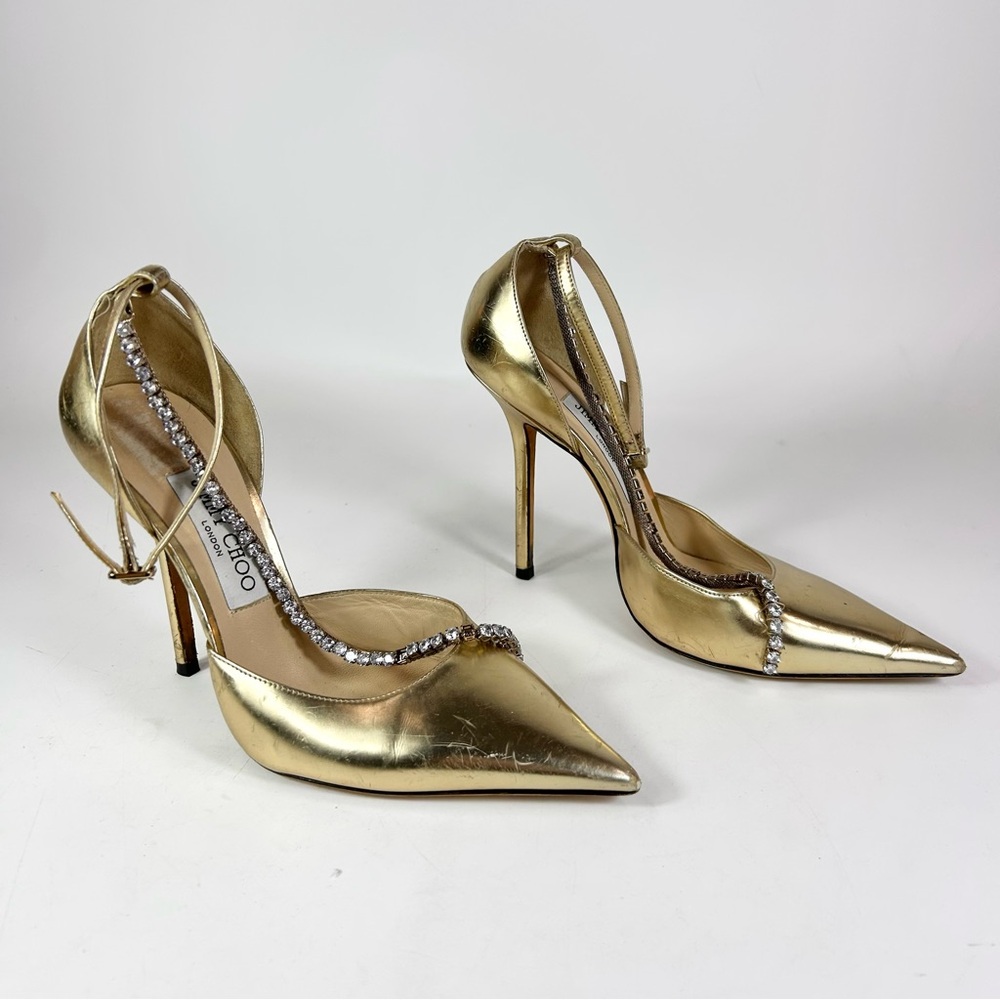 Jimmy Choo Talika Crystal-Embellished Pump
